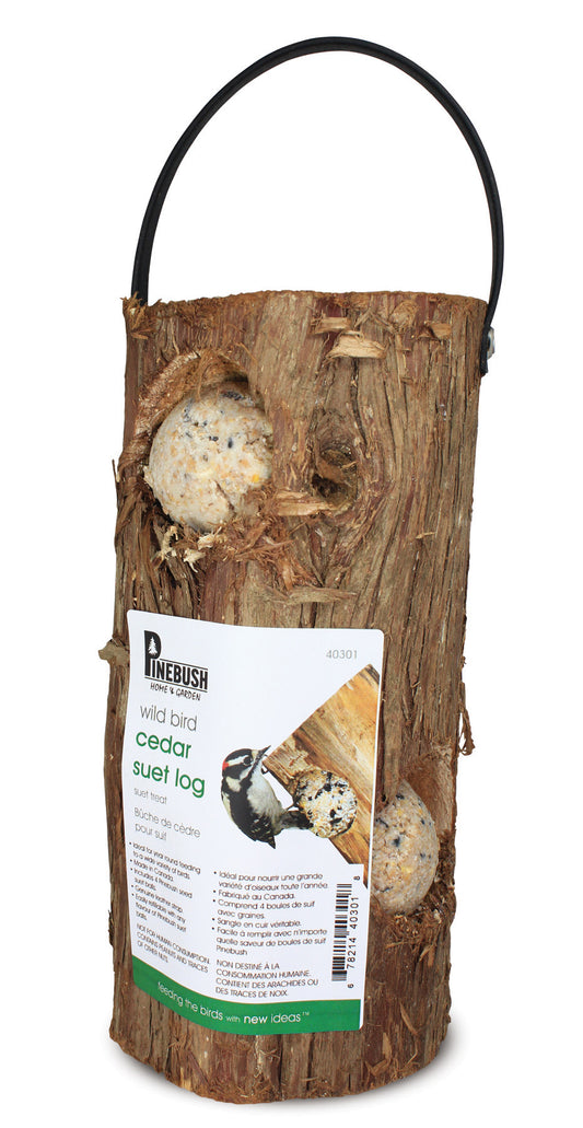 Cedar Suet Log With Suet